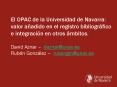 El OPAC de la Universidad de Navarra: valor a PowerPoint PPT Presentation