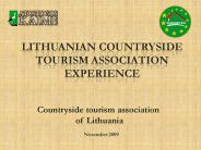Lithuanian countryside tourism association experience