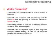 What is Forecasting?