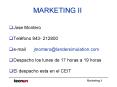 MARKETING II PowerPoint PPT Presentation