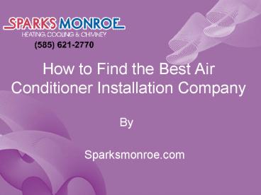 How to Find the Best Air Conditioner Installation Company