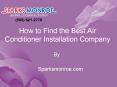 How to Find the Best Air Conditioner Installation Company PowerPoint PPT Presentation