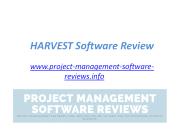 HARVEST Project Management Software Reviews - www.project-management-software-reviews.info#
