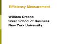 Efficiency Measurement PowerPoint PPT Presentation