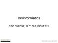 Bioinformatics PowerPoint PPT Presentation