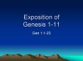 Exposition of Genesis 1-11 PowerPoint PPT Presentation