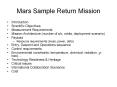 Mars Sample Return Mission PowerPoint PPT Presentation
