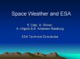 Space Weather and ESA PowerPoint PPT Presentation