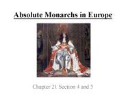 Absolute Monarchs in Europe