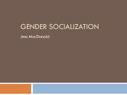 Gender Socialization