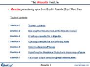 The Results module