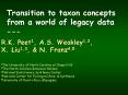 Transition to taxon concepts from a world of legacy data PowerPoint PPT Presentation