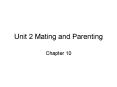 Unit 2 Mating and Parenting PowerPoint PPT Presentation