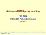 Advanced UNIX programming