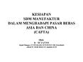 KESIAPAN SDM MANUFAKTUR DALAM MENGHADAPI PASAR BEBAS ASIA DAN CHINA (CAFTA) Oleh: Ir. SUYATNO Deputi Manager, PT INDORAMA SYNTHETICS Tbk. Purwakarta Alumni S1 Teknik Kimia UII Angkatan 82/83 PowerPoint PPT Presentation