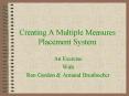Creating A Multiple Measures Placement System PowerPoint PPT Presentation
