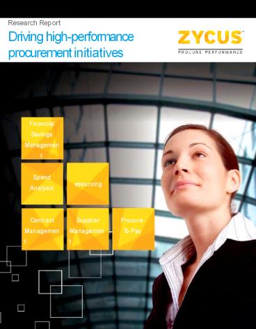 Driving high-performance procurement initiatives