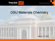 OSU Materials Chemistry
