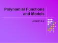Polynomial Functions and Models PowerPoint PPT Presentation