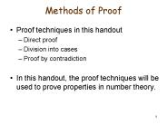 Methods of Proof