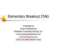 Elementary Breakout ITAG