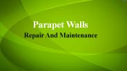 Parapet Walls  Repair And Maintenance