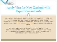 Apply visa for new zealand with expert consultants