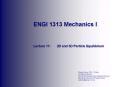 ENGI 1313 Mechanics I PowerPoint PPT Presentation