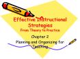 Effective Instructional Strategies From Theory to Practice PowerPoint PPT Presentation