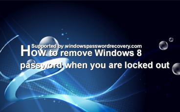 How to remove Windows 8 login password on Dell?