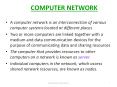 COMPUTER NETWORK PowerPoint PPT Presentation