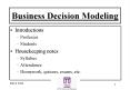 Business Decision Modeling PowerPoint PPT Presentation