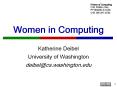 Women in Computing PowerPoint PPT Presentation