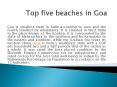 Top five beaches in Goa PowerPoint PPT Presentation