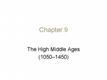 The High Middle Ages