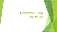 homework help on oracle