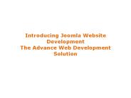 Joomla website development the advance web development solution