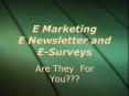 E Marketing E Newsletter and E-Surveys PowerPoint PPT Presentation