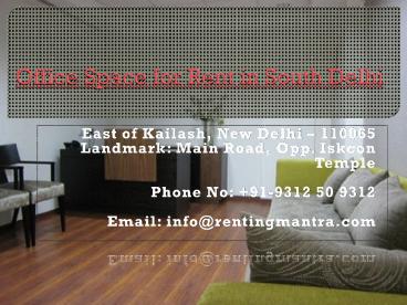 Office on Rent in South Delhi