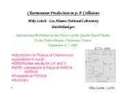 Charmonium Production in p-A Collisions PowerPoint PPT Presentation