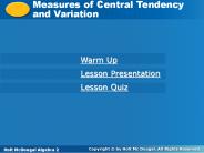 Measures of Central Tendency and Variation