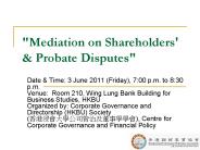 "Mediation on Shareholders'