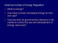 Historical Context of Energy Regulation: PowerPoint PPT Presentation