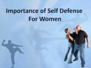 Importance of Self Defense  For Women