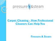 Carpet Cleaning - How Professional Cleaners Can Help You