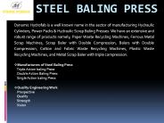 Vertical Pet Bottle Baling Press 
