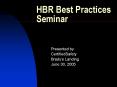 HBR Best Practices Seminar PowerPoint PPT Presentation