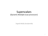 Superscalars (Dynamic Multiple issue processors)