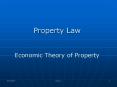 Property Law  Economic Theory of Property PowerPoint PPT Presentation