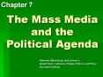 The Mass Media and the Political Agenda PowerPoint PPT Presentation